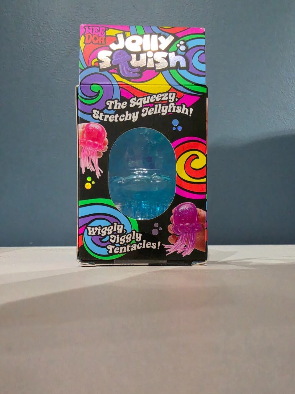 NeeDoh Jelly Squish BLUE Jellyfish Schylling Squishy NEW IN BOX Authentic